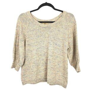 Bellerose Avogy Sweater Womens Small Beige Cotton Acrylic Linen Knit Pullover